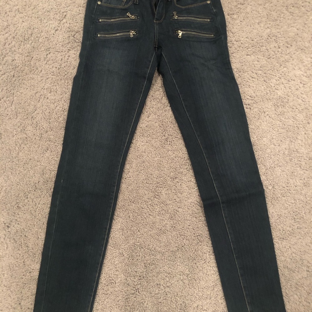 Paige Edgemont Skinny Dark Wash Blue Jeans - 26 - Picture 6 of 7